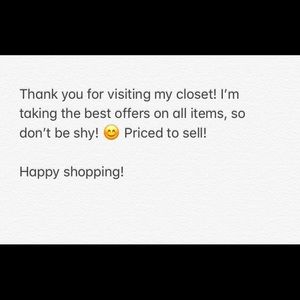 Make your best offer!